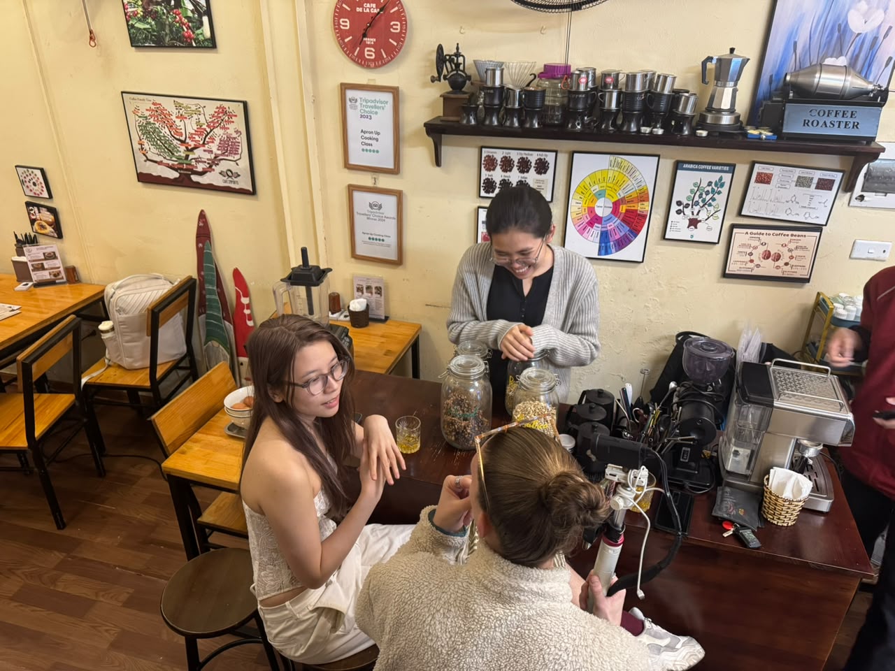 Group coffee class at Hanoi Egg Coffee